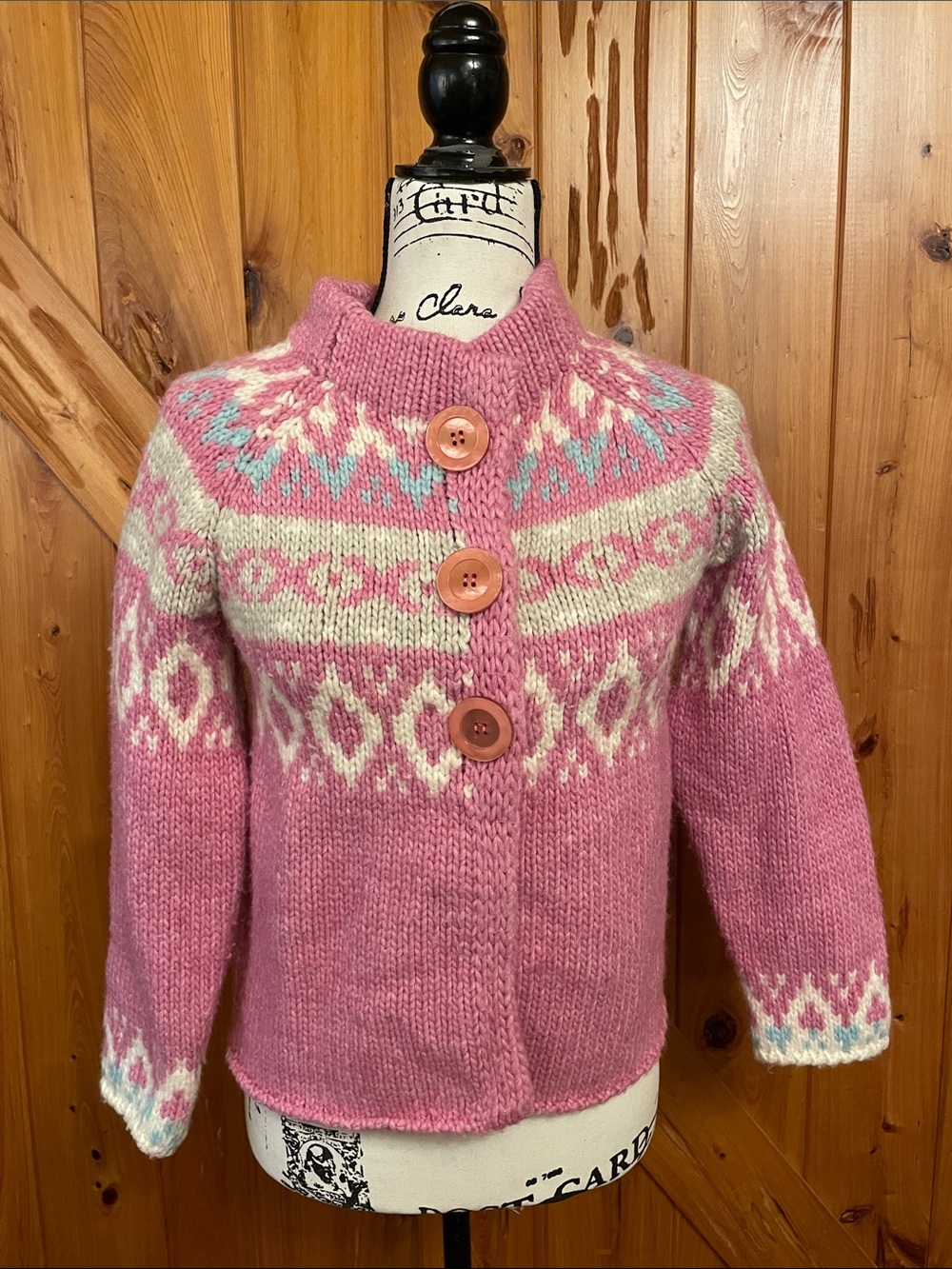 United Colors Of Benetton Pink & Cream Marled Crewneck Sweater